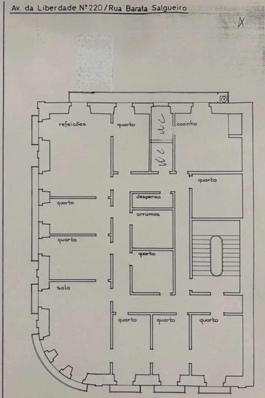 Escritório para Arrendamento em Santo António Planta 1