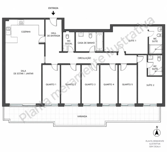 Apartamento T6 para Venda em Alvalade Planta 1