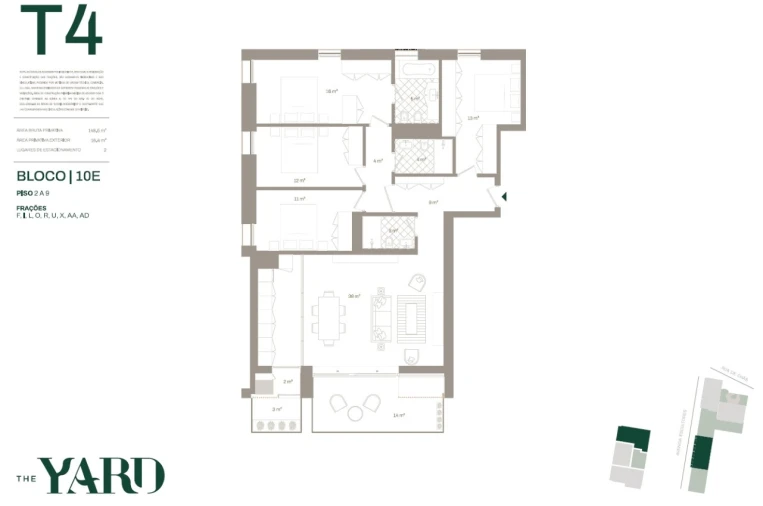 Apartamento T4 para Venda em Santa Marinha e São Pedro da Afurada Planta 1