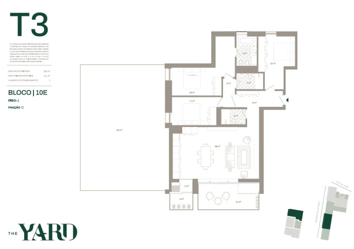 Apartamento T3 para Venda em Santa Marinha e São Pedro da Afurada Planta 1