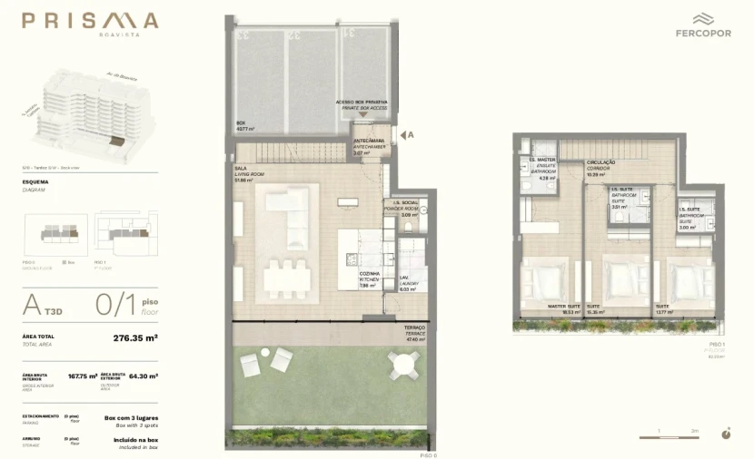 Apartamento T3 para Venda em Ramalde Planta 1