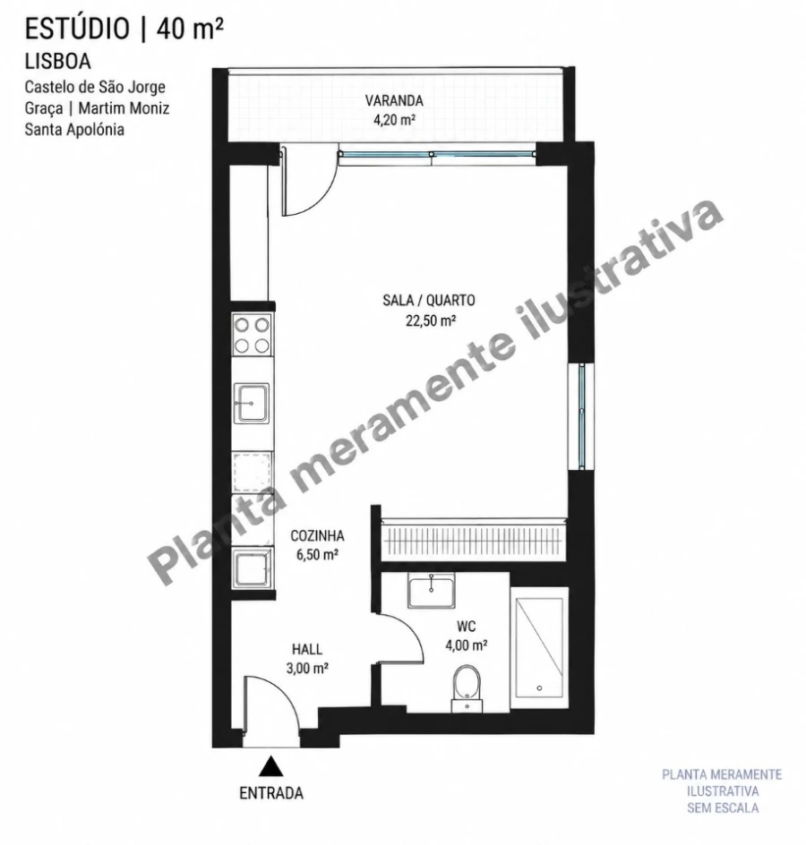 Apartamento para Venda em Santa Maria Maior Planta 1