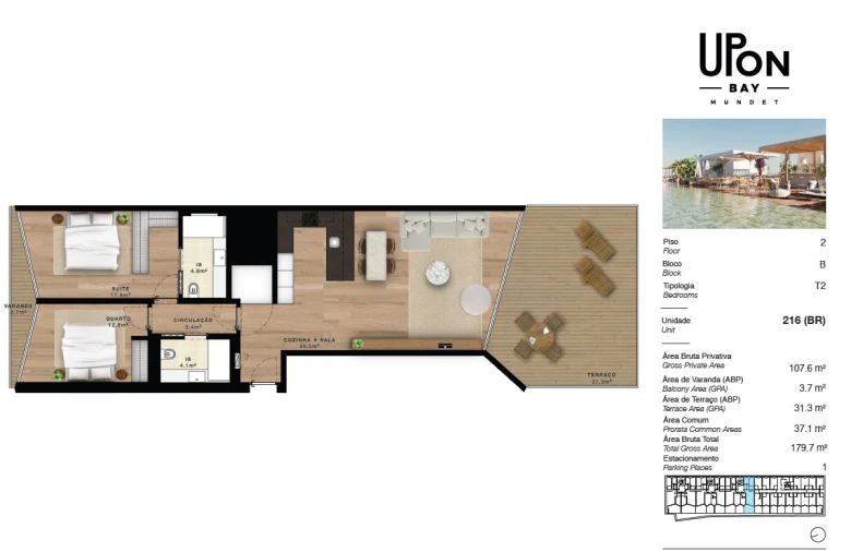 Apartamento T2 para Venda em Seixal, Arrentela e Aldeia de Paio Pires Planta 1