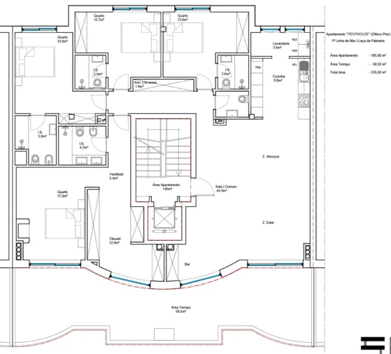 Apartamento T4 para Venda em Matosinhos e Leça da Palmeira Planta 1