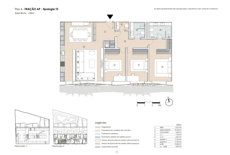 Apartamento T3 para Venda em Paranhos Planta 1