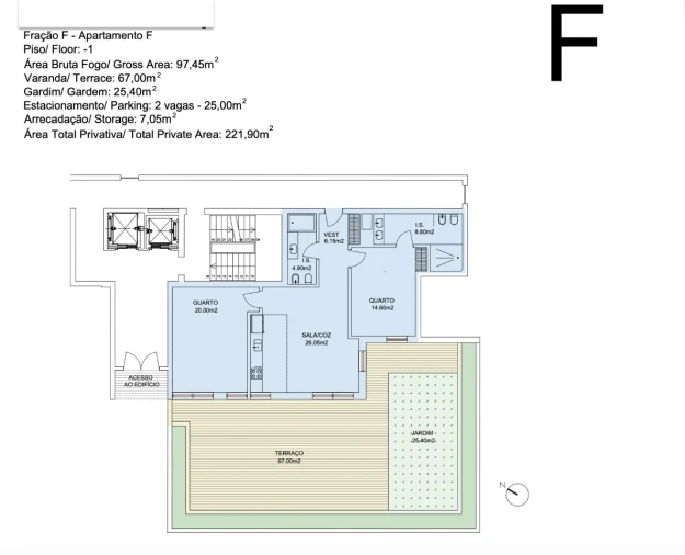 Apartamento T2 para Venda em São Domingos de Rana Planta 1
