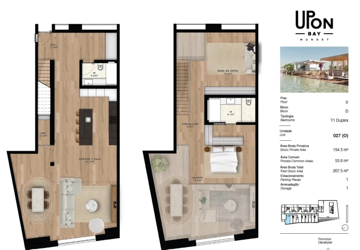 Apartamento T1 para Venda em Seixal, Arrentela e Aldeia de Paio Pires Planta 1