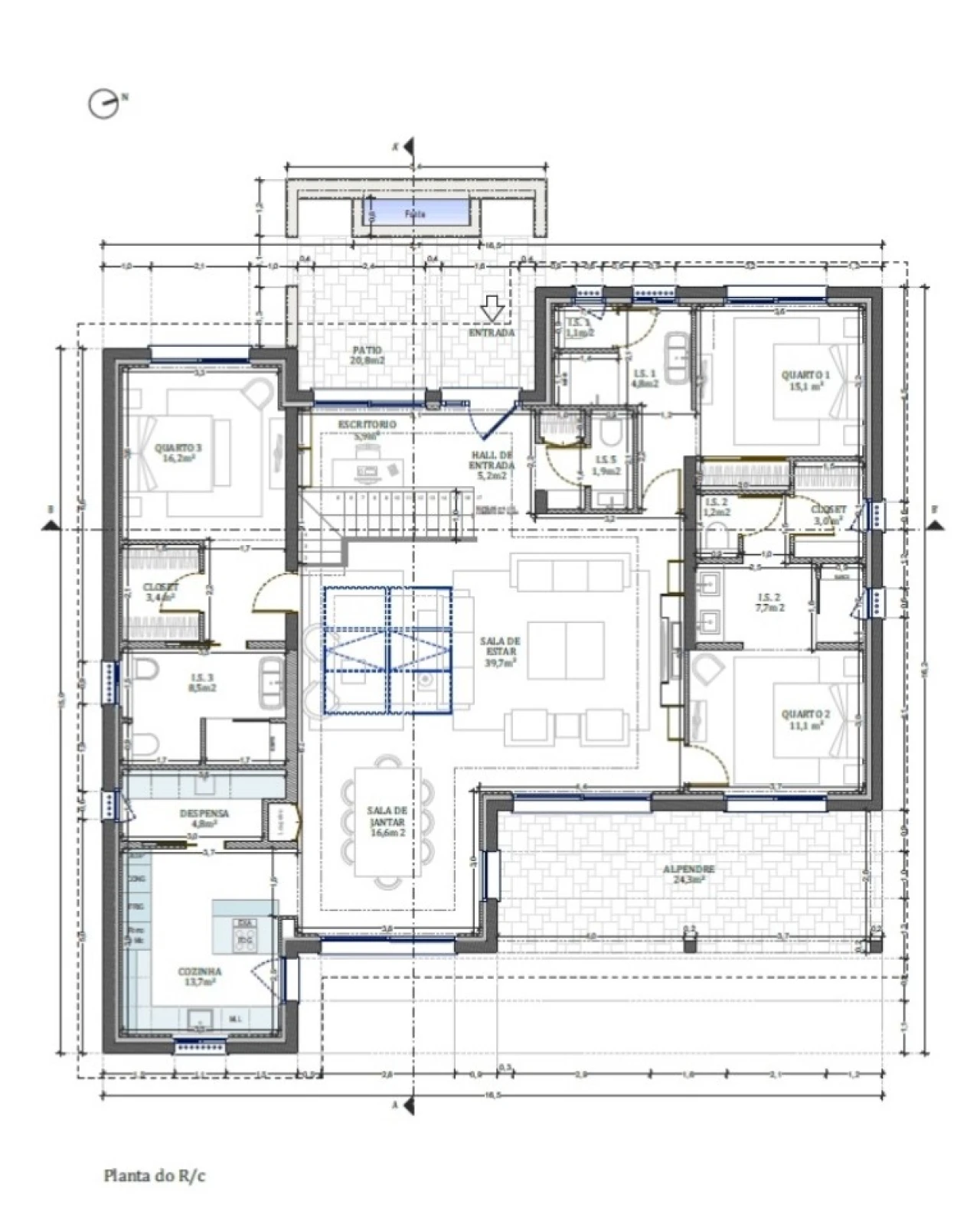 Moradia T4 para Venda em Montenegro Planta 10