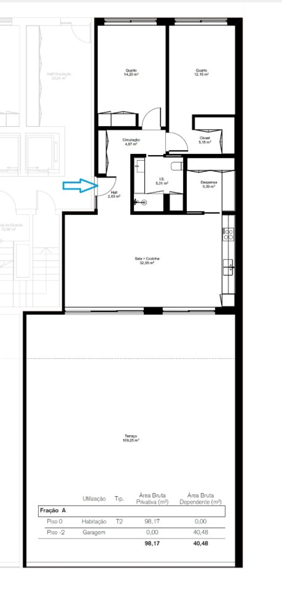 Apartamento T2 para Venda em Evora de Alcobaça Planta 1