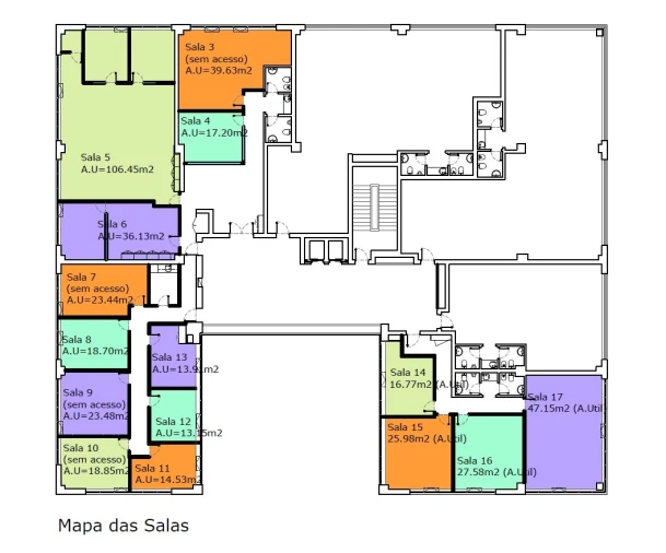 Escritório para Venda em Santa Maria e São Miguel, São Martinho, São Pedro Penaferrim Planta 3