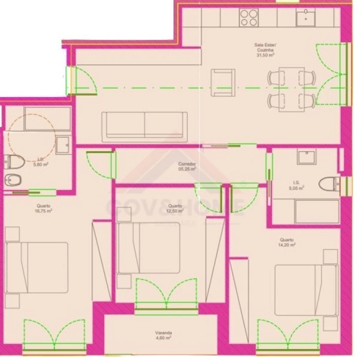 Apartamento T3 para Venda em Covilhã e Canhoso Foto 2