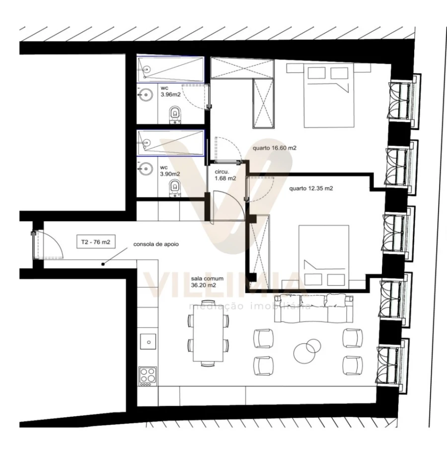 Apartamento T2 para Venda em Arca e Ponte de Lima Foto 3