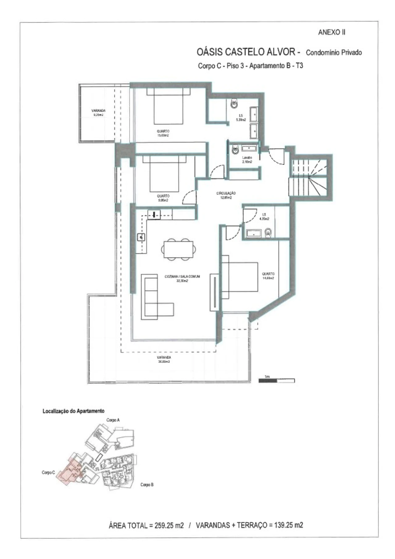 Apartamento T3 para Venda em Alvor Planta 3