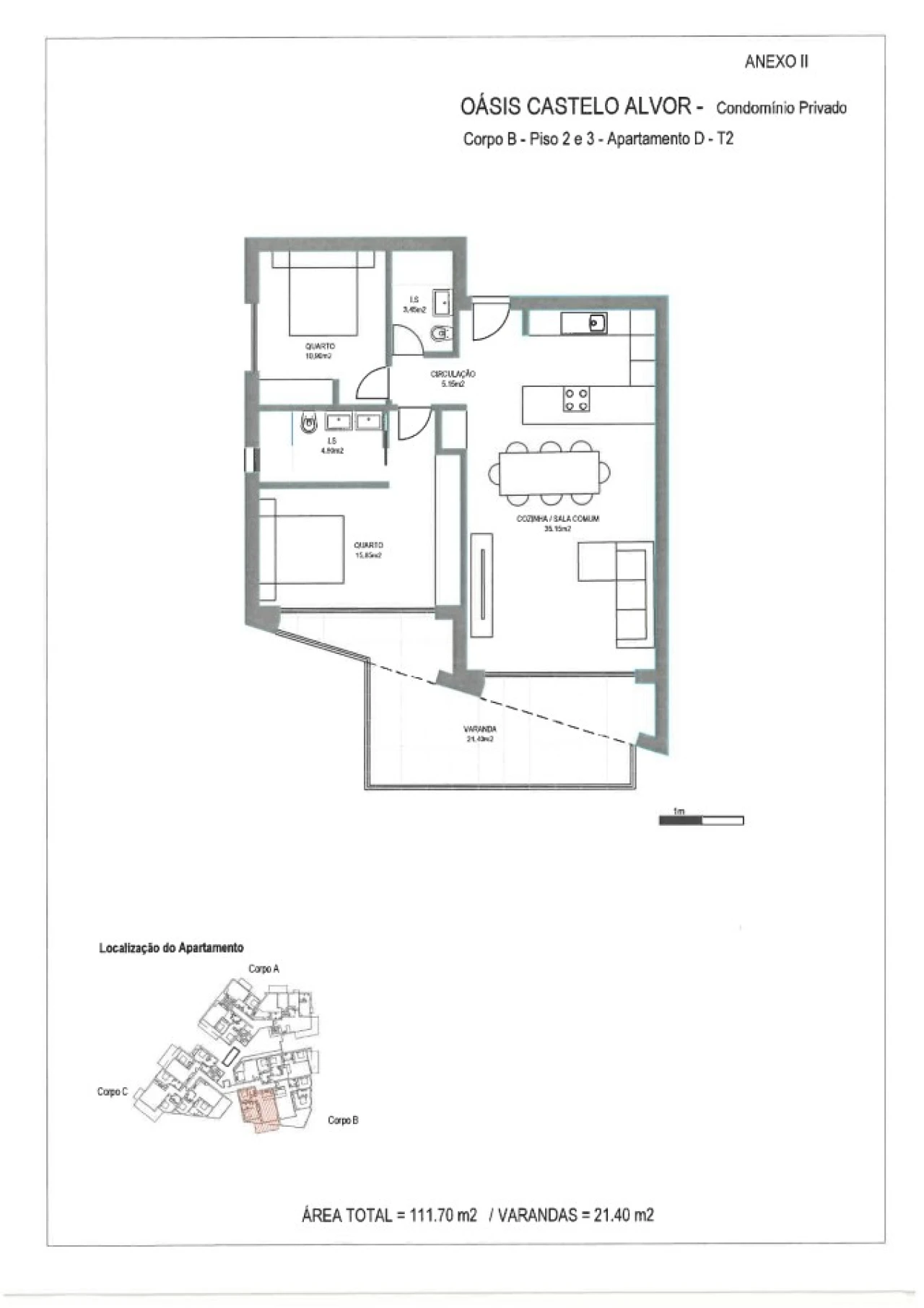 Apartamento T2 para Venda em Alvor Planta 3