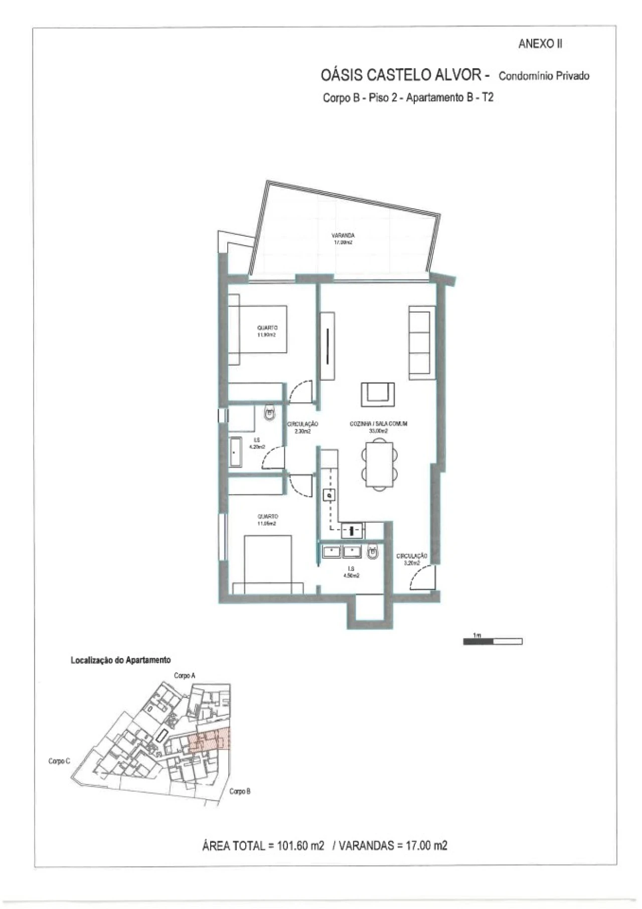 Apartamento T2 para Venda em Alvor Planta 4