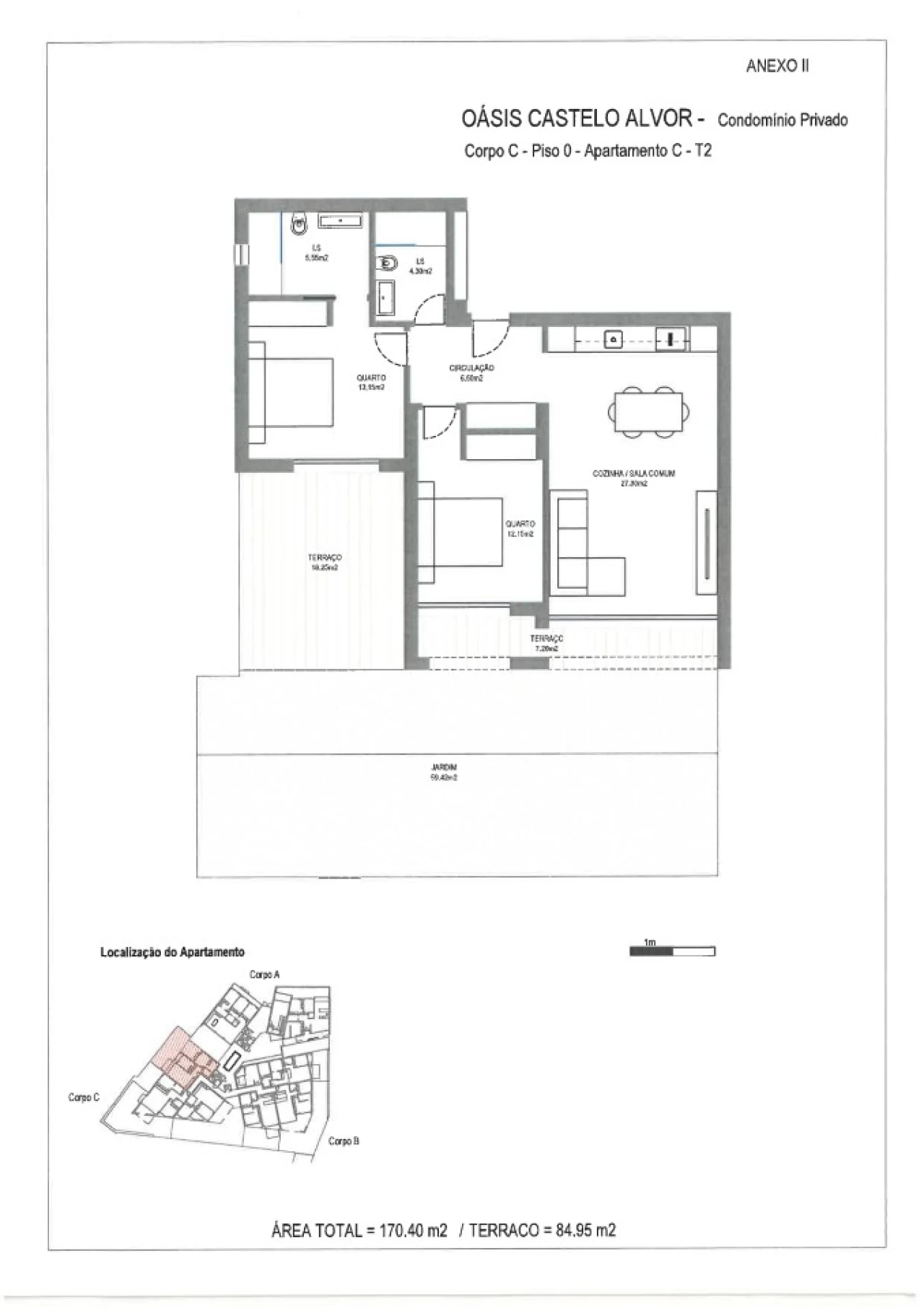 Apartamento T2 para Venda em Alvor Planta 15