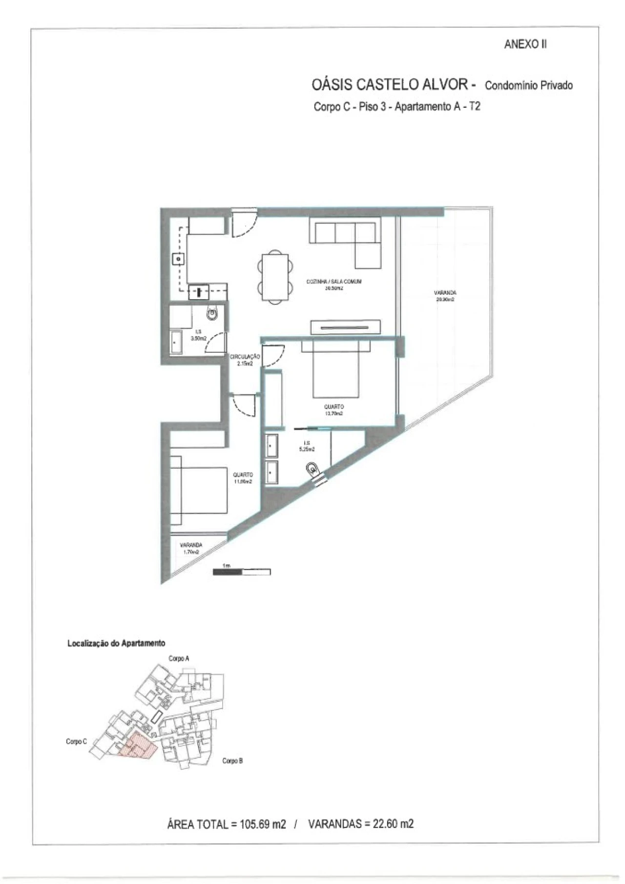Apartamento T2 para Venda em Alvor Planta 18