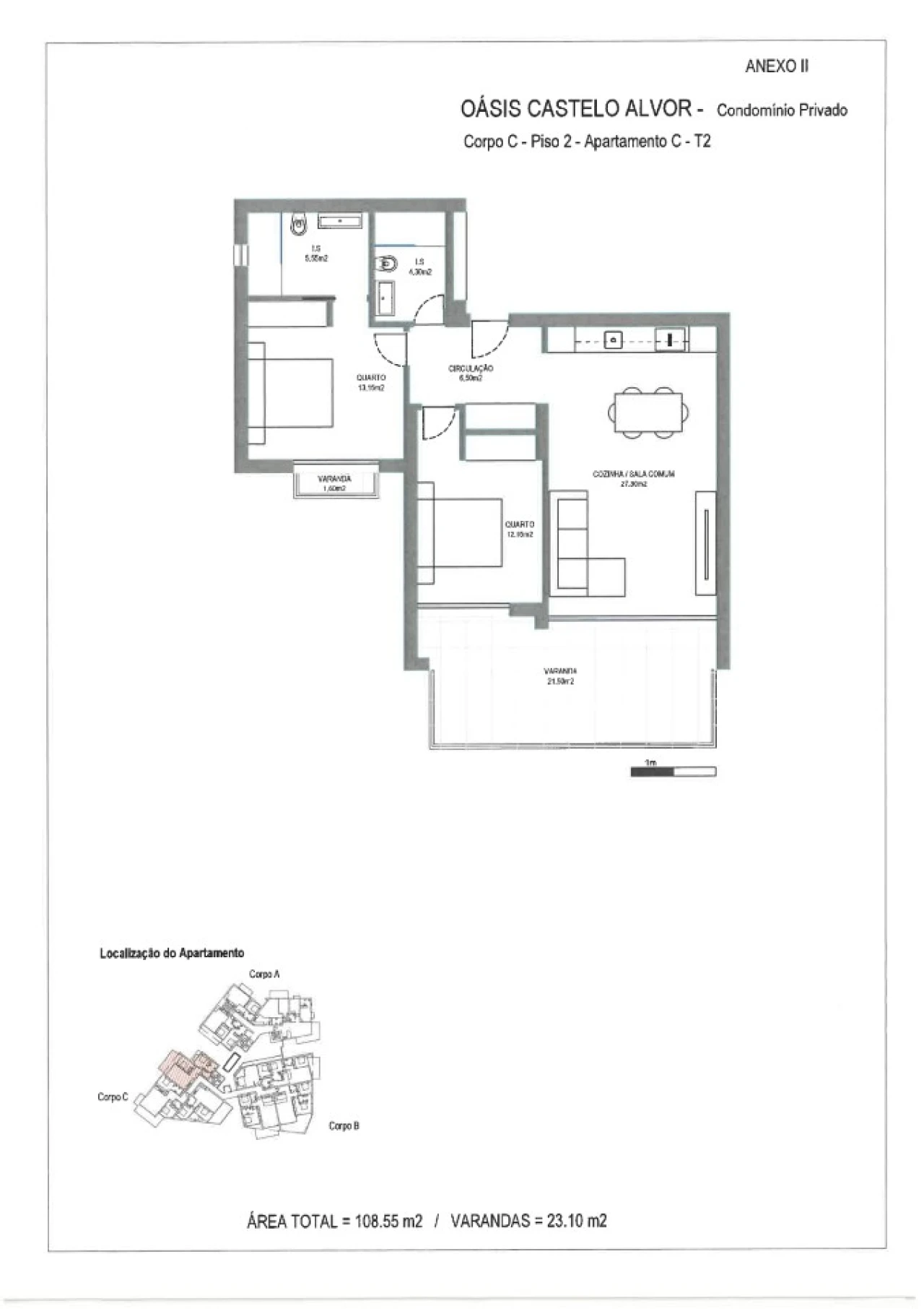 Apartamento T2 para Venda em Alvor Planta 19