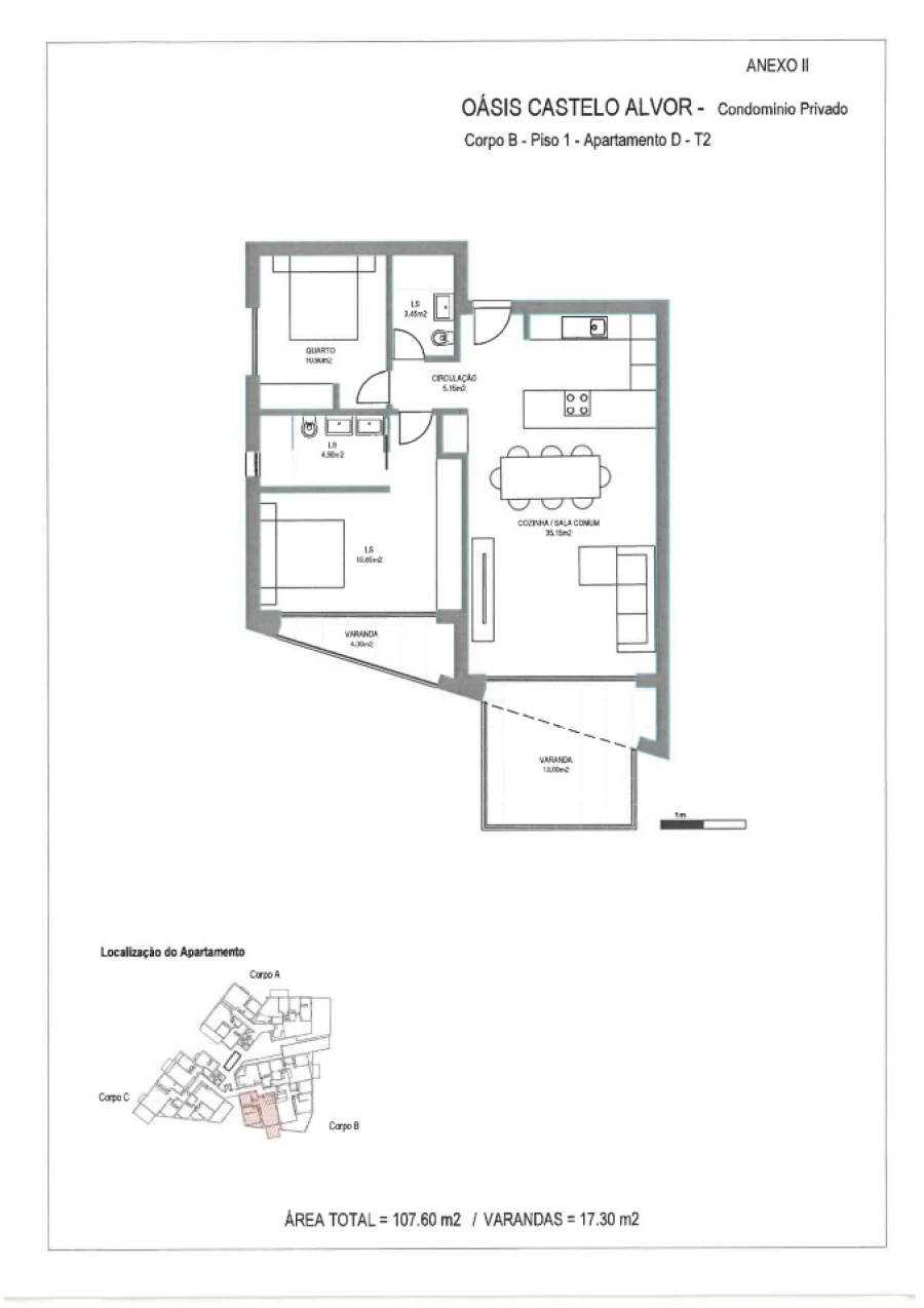 Apartamento T2 para Venda em Alvor Planta 5