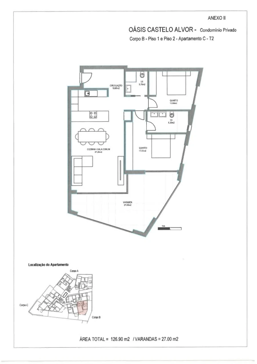 Apartamento T2 para Venda em Alvor Planta 6