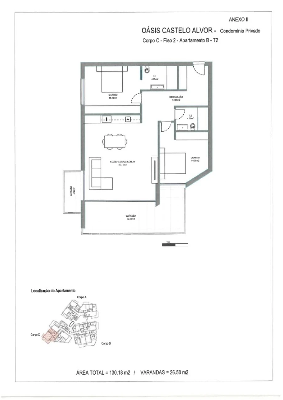 Apartamento T2 para Venda em Alvor Planta 11