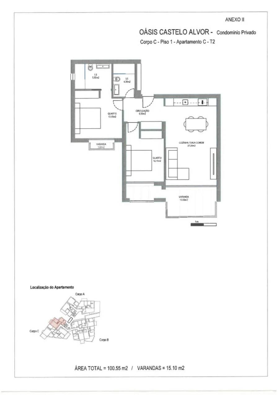 Apartamento T2 para Venda em Alvor Planta 12