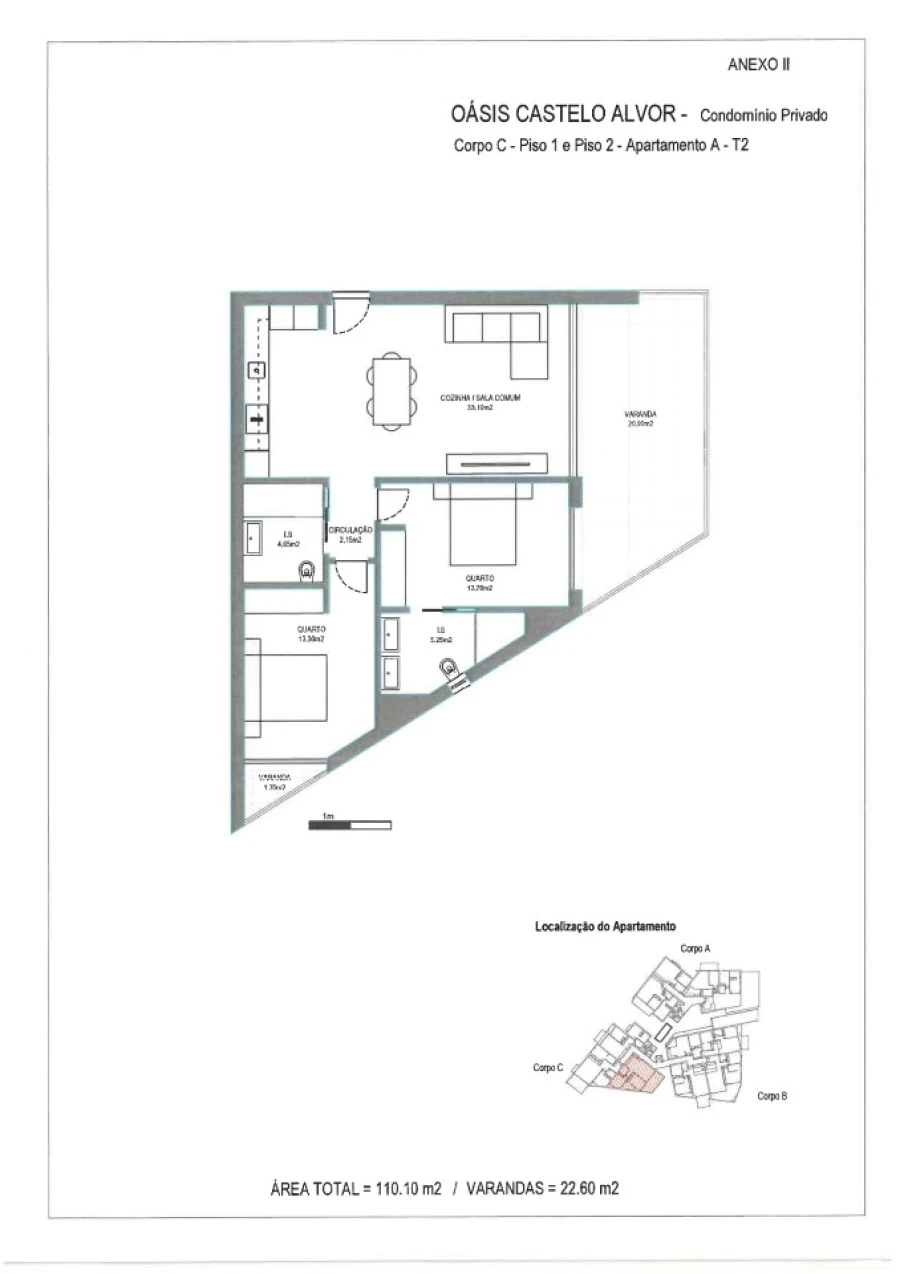 Apartamento T2 para Venda em Alvor Planta 14