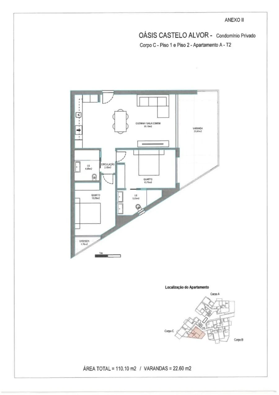 Apartamento T2 para Venda em Alvor Planta 17