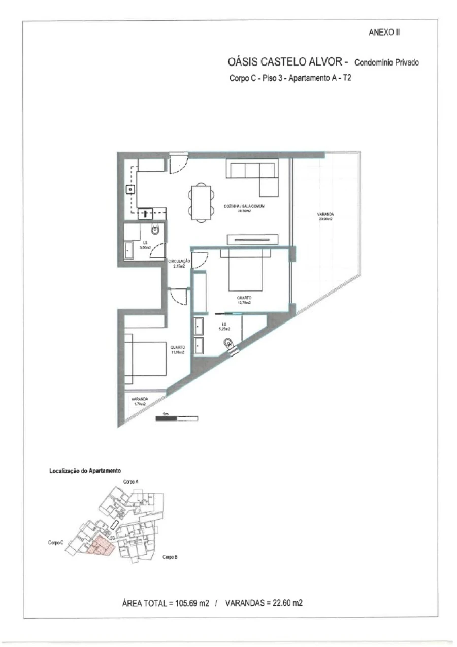 Apartamento T2 para Venda em Alvor Planta 18