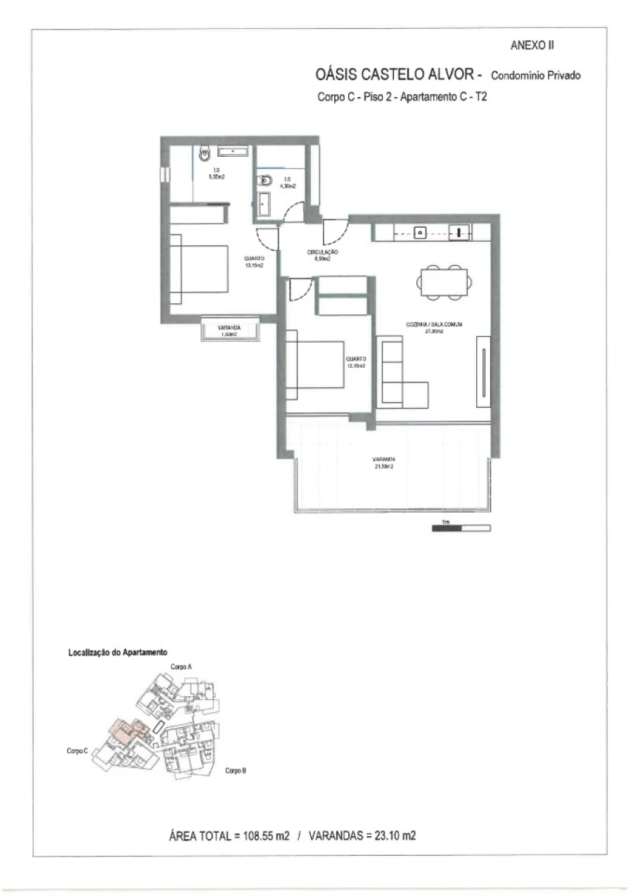 Apartamento T2 para Venda em Alvor Planta 19