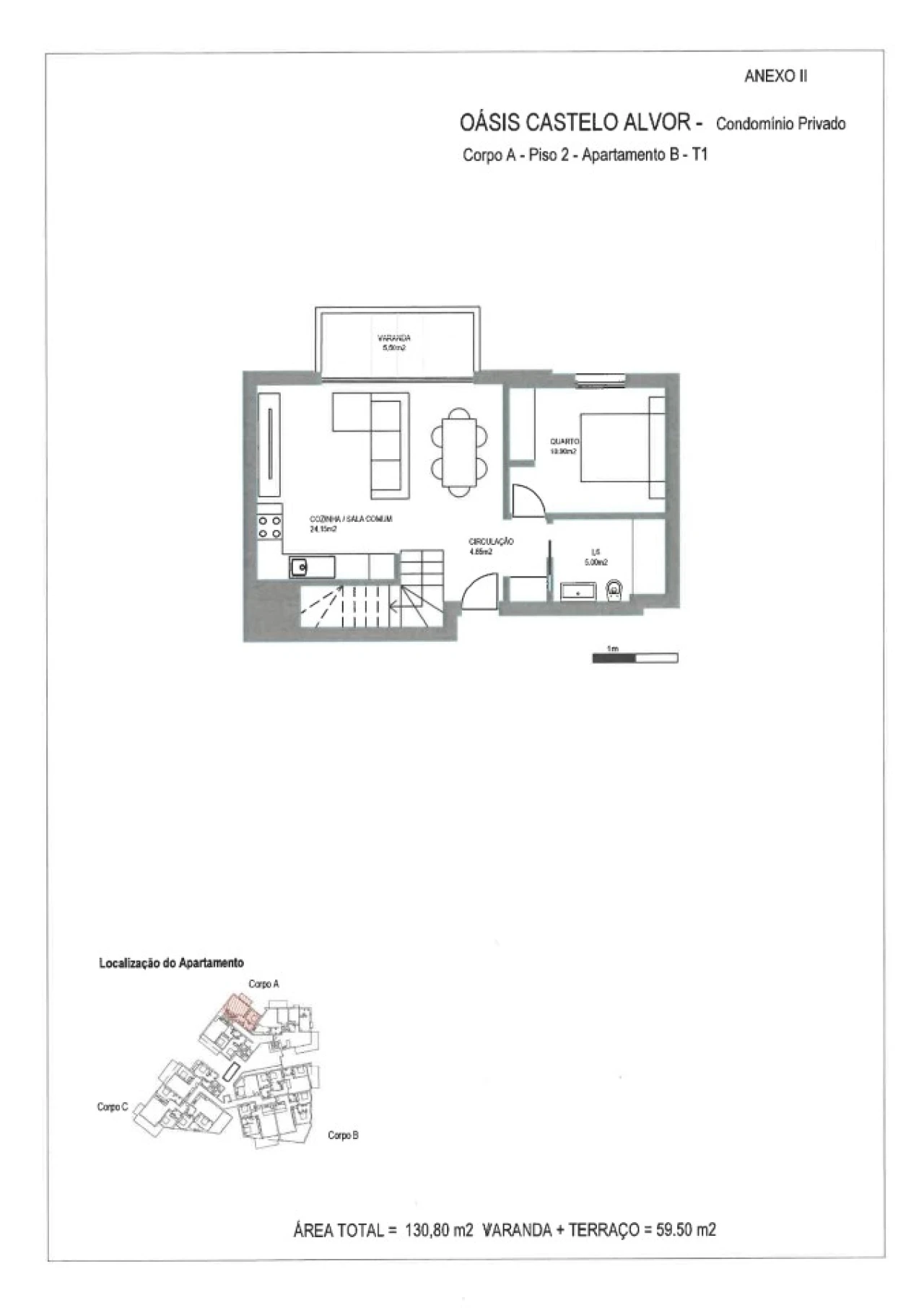 Apartamento T1 para Venda em Alvor Planta 4