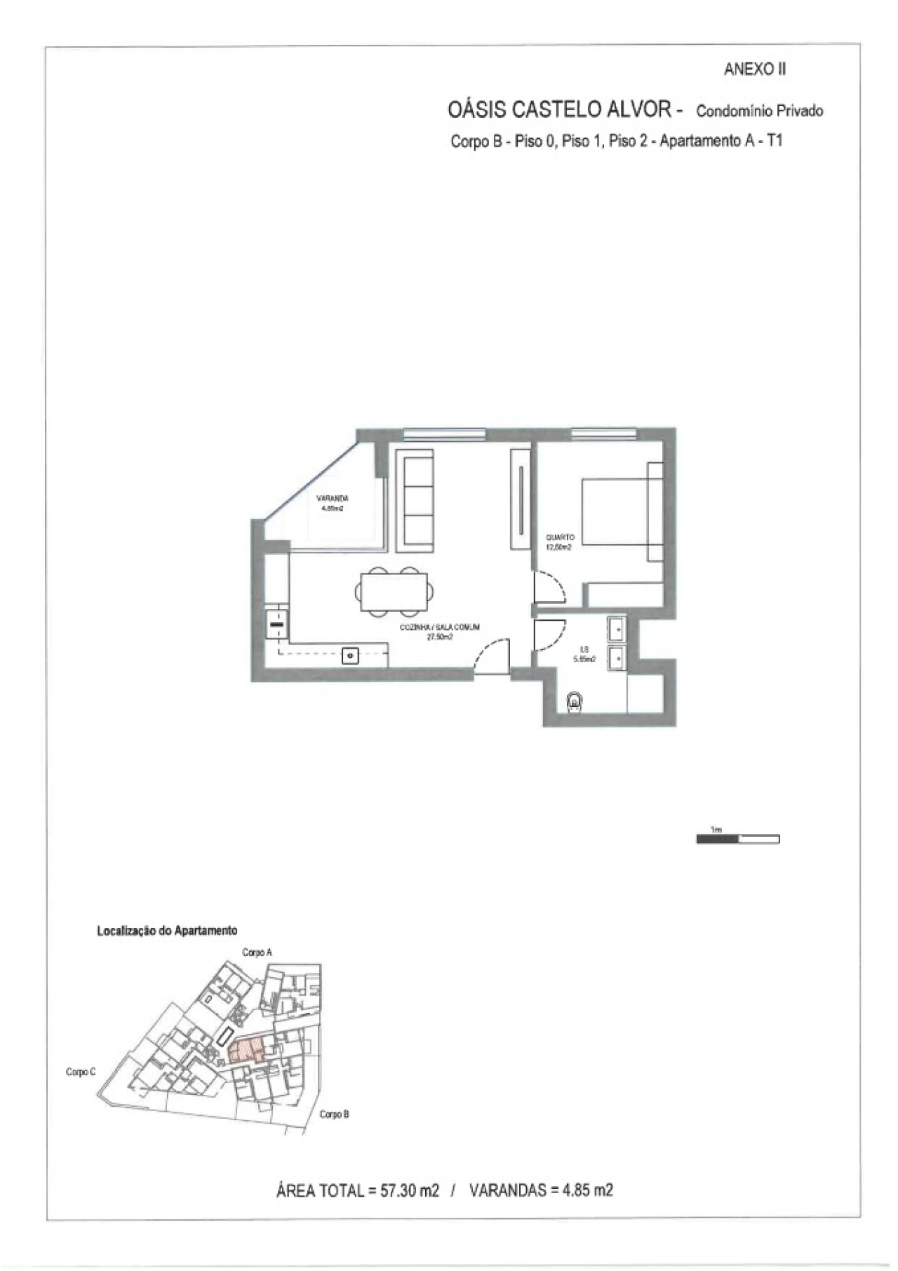 Apartamento T1 para Venda em Alvor Planta 7