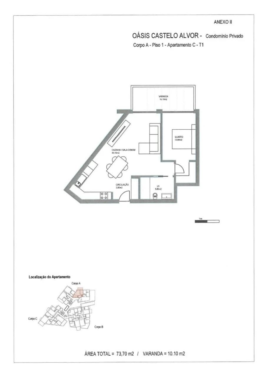 Apartamento T1 para Venda em Alvor Planta 6