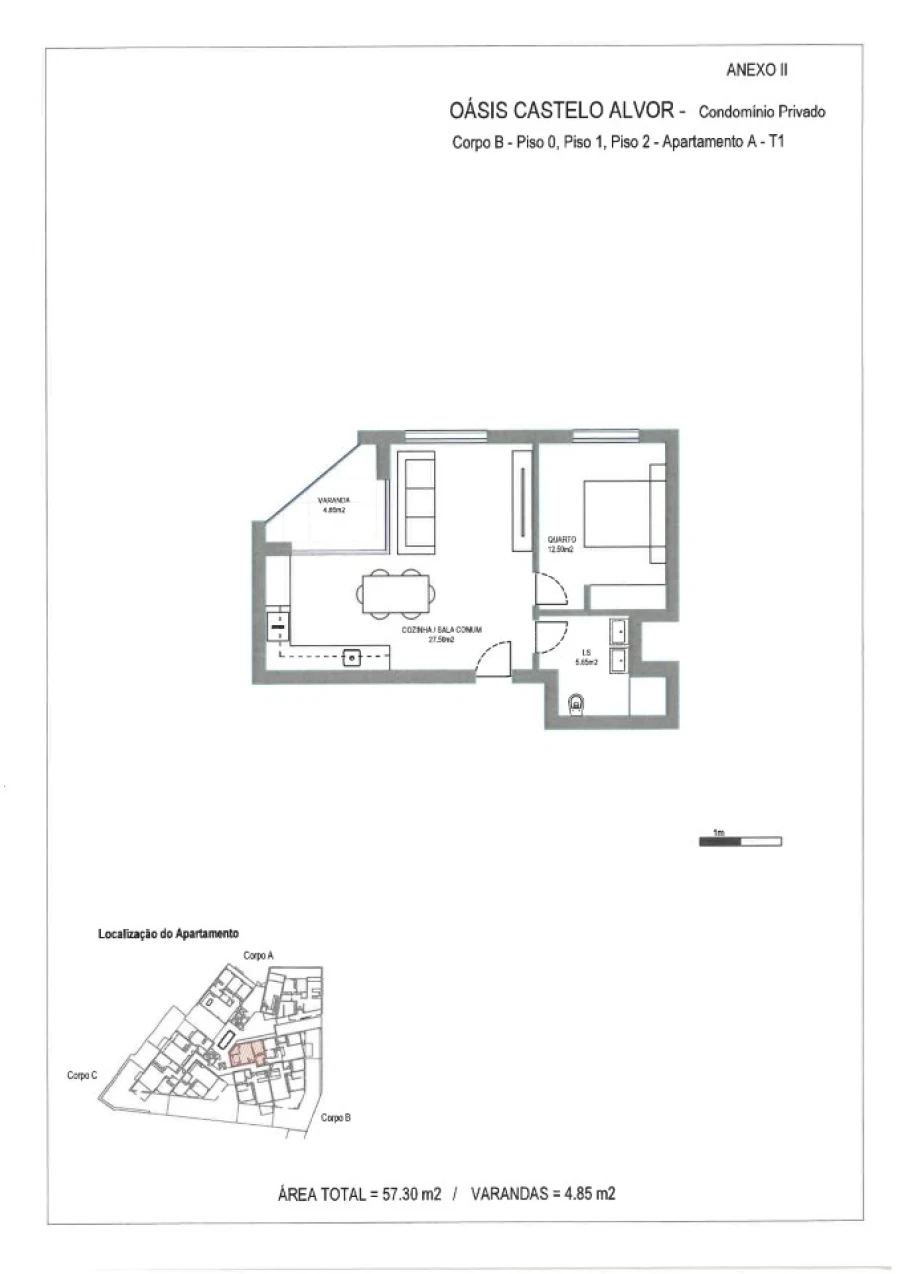 Apartamento T1 para Venda em Alvor Planta 8