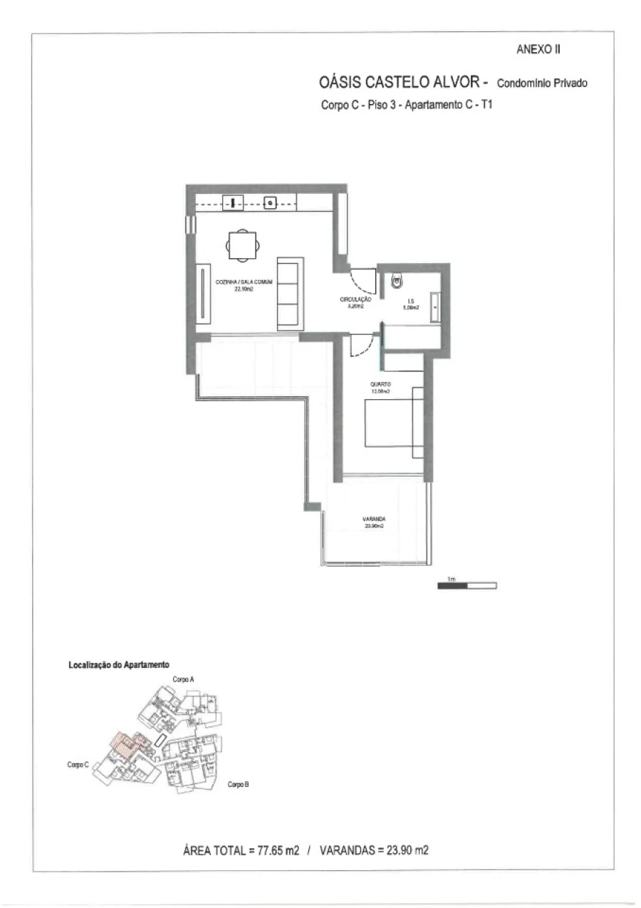 Apartamento T1 para Venda em Alvor Planta 10