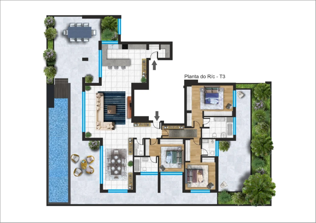 Apartamento T3 para Venda em Portimão Planta 3