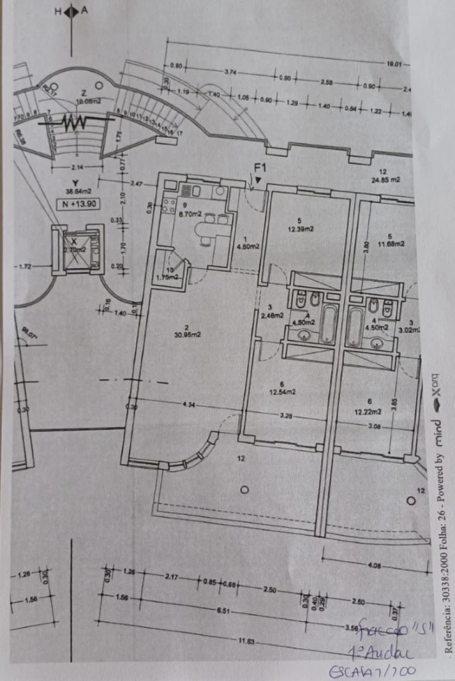 Apartamento T2 para Venda em Lagos (São Sebastião e Santa Maria) Planta 1
