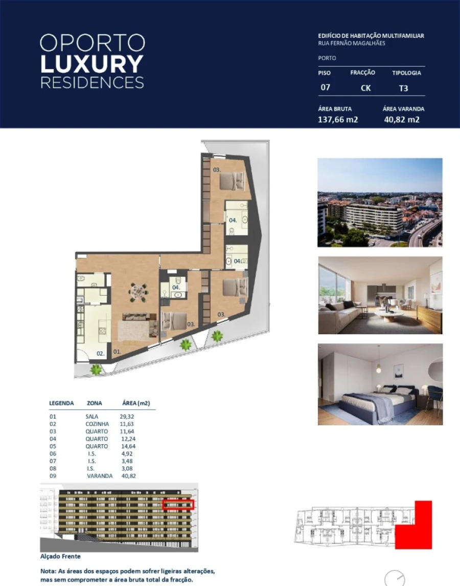 Apartamento T3 para Venda em Paranhos Planta 1