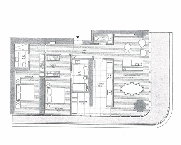 Apartamento T2 para Venda em Campolide Planta 1