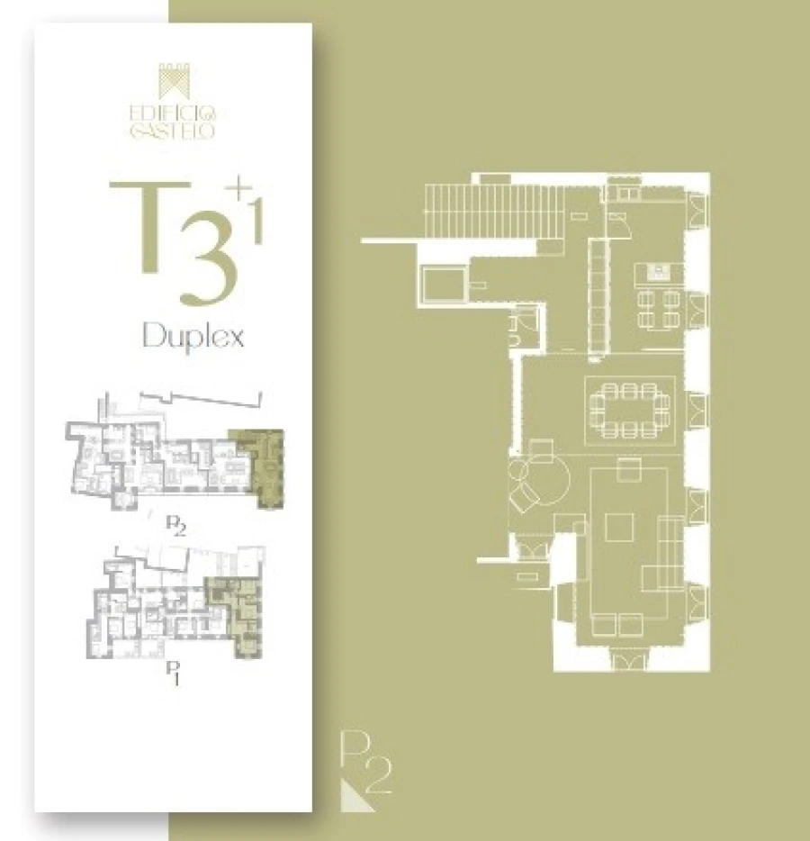 Apartamento T3 para Venda em Leiria, Pousos, Barreira e Cortes Planta 2