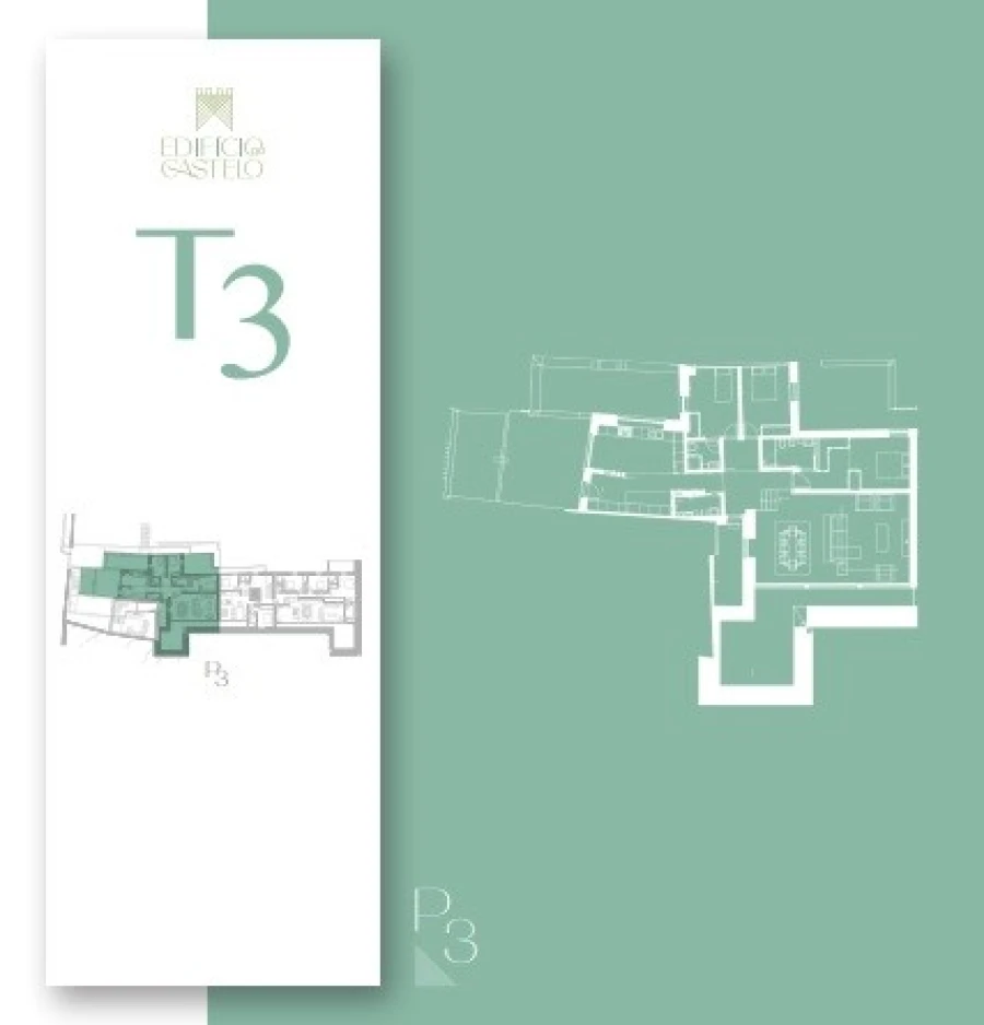 Apartamento T3 para Venda em Leiria, Pousos, Barreira e Cortes Planta 1