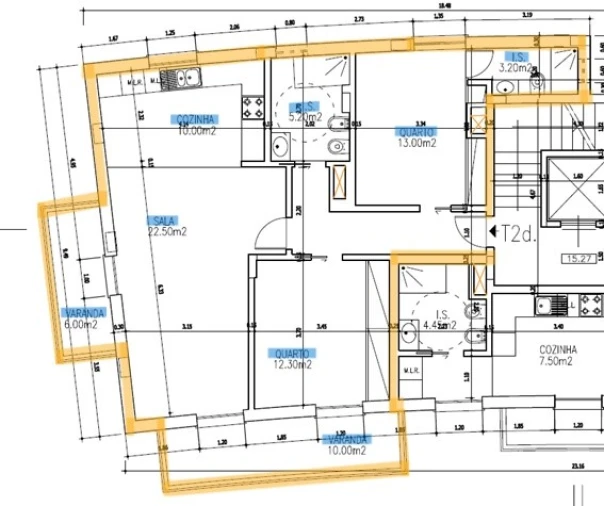 Apartamento T2 para Venda em Cascais e Estoril Planta 1