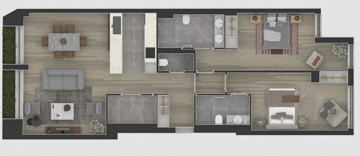 Apartamento T2 para Venda em Avenidas Novas Planta 1