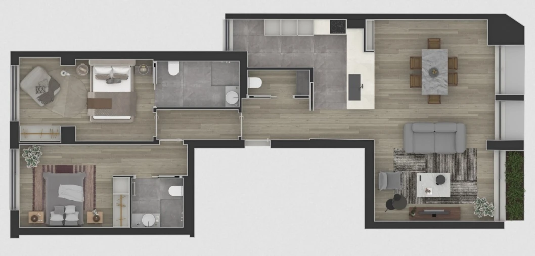 Apartamento T2 para Venda em Avenidas Novas Planta 1