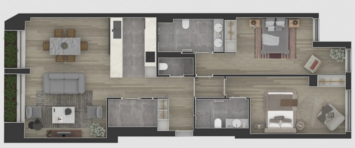 Apartamento T2 para Venda em Avenidas Novas Planta 1