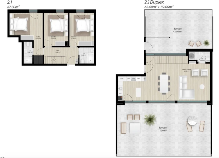 Apartamento T3 para Venda em Gafanha da Nazaré Planta 1