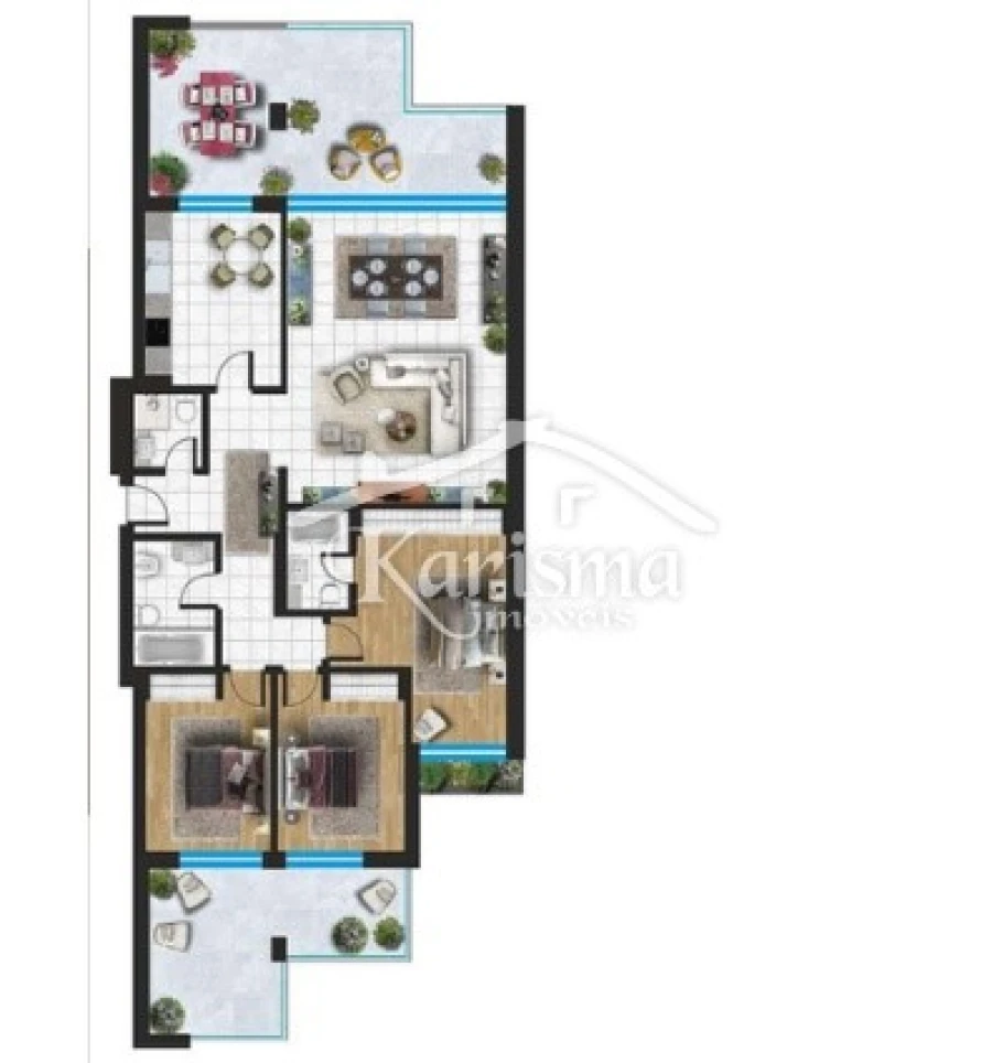 Apartamento T3 para Venda em Portimão Planta 1