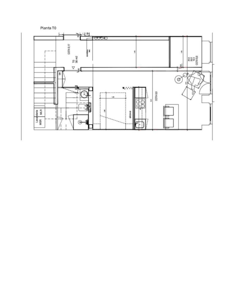 Apartamento T1 para Venda em Caminha (Matriz) e Vilarelho Planta 1