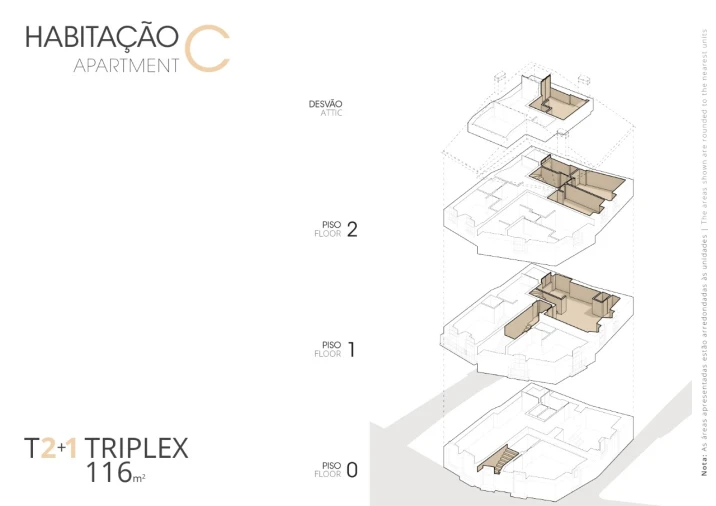Apartamento T3 para Venda em Constancia Planta 1