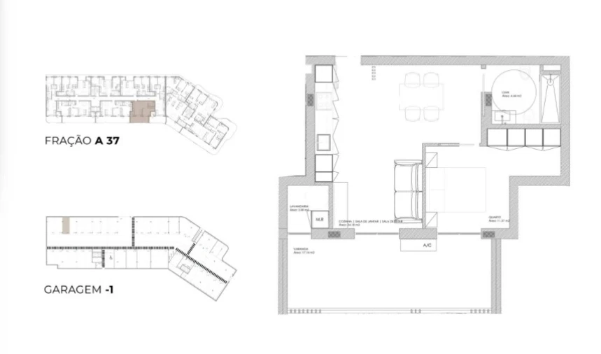 Apartamento T1 para Venda em Oliveira do Douro Planta 1